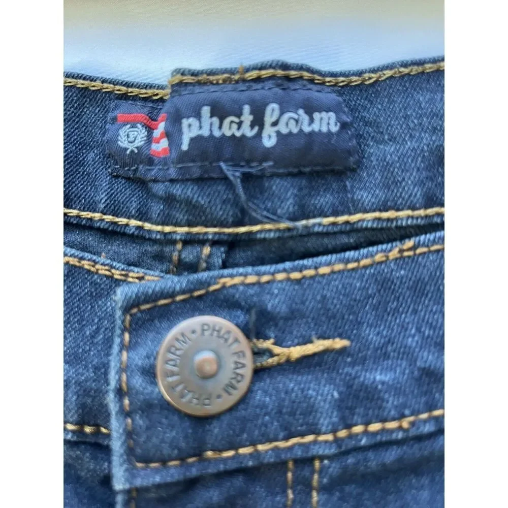 Phat Farm Men's Skinny Fit Stretch Jeans‎ Dark Wash Sz 38x32